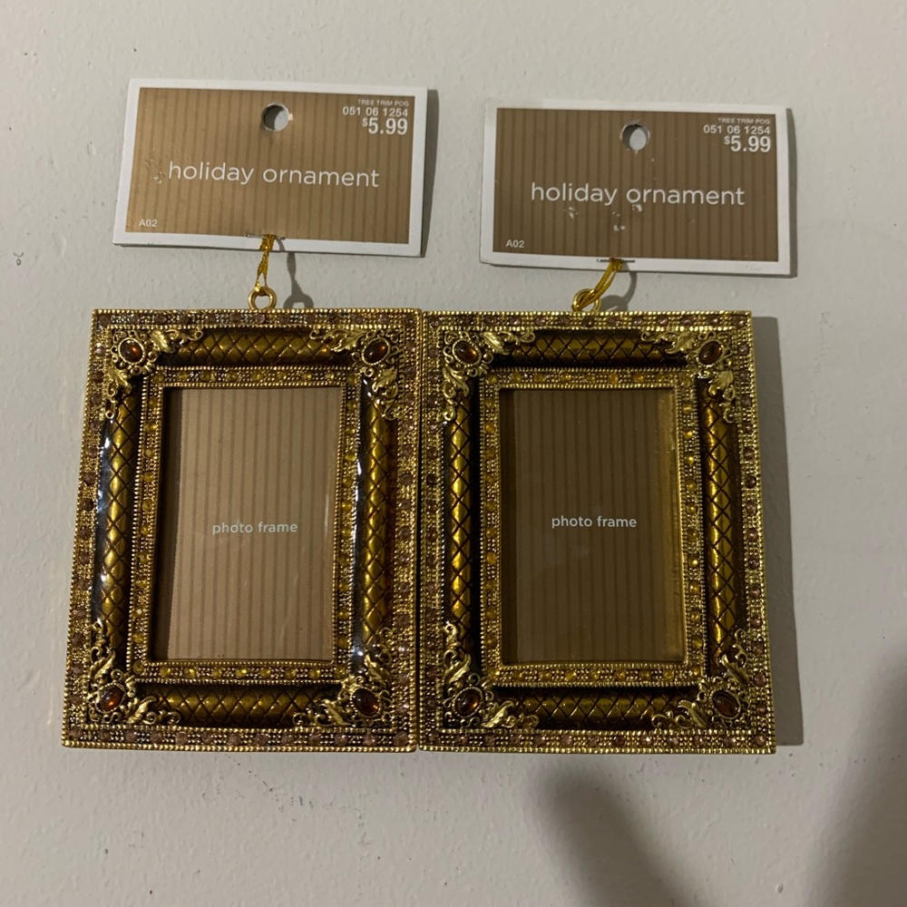 Photo frame ornament glass